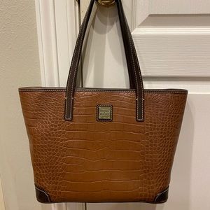 Dooney & Bourke Brown Croco Embossed Purse